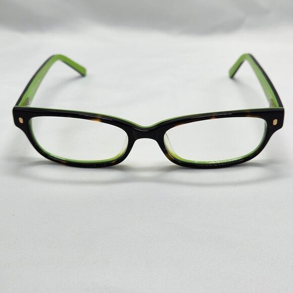 💜Kate Spade Brown & Lime Green "LucyAnn" Eyeglasses W/Hardshell Case - Picture 7 of 15